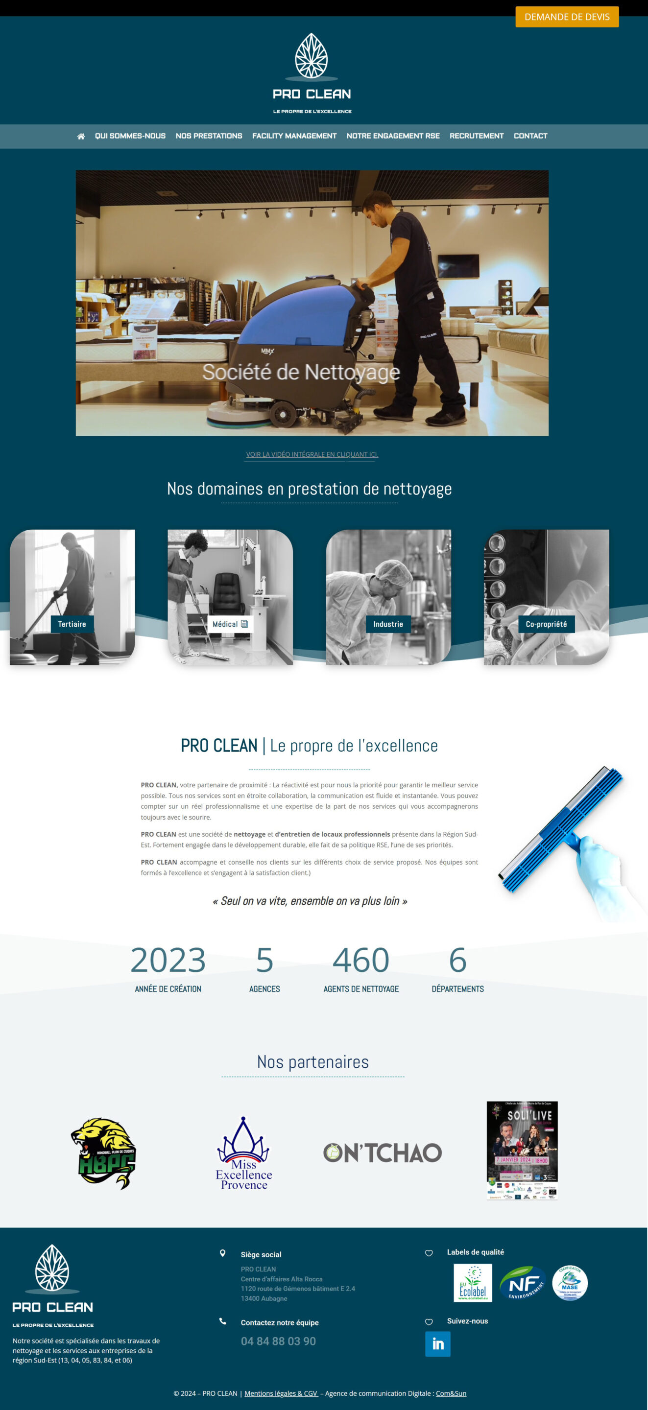 Création site internet entreprise de Nettoyage